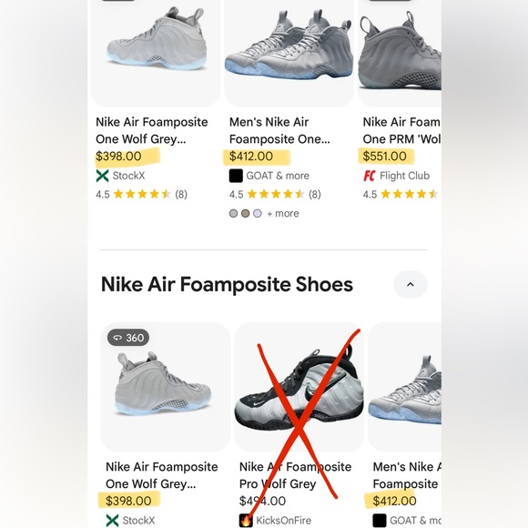 Nike Air Foamposite Pro One PRM Wolf Grey Suede - Picture 16 of 16